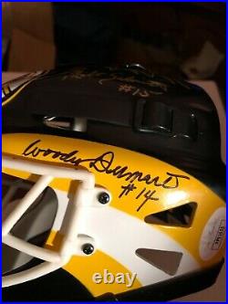 Boston Bruins Mini Helmets (2) with 8 Vintage Autographs JSA PP91655