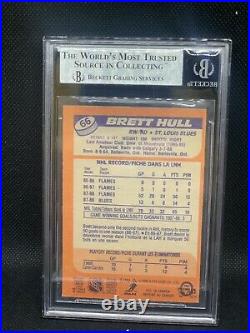 Brett Hull Signed 1988-89 O-Pee-Chee Rookie Card St. Louis Blues BAS Slabbed D1
