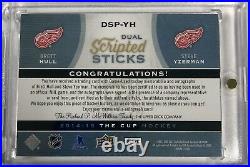 Brett Hull Steve Yzerman 2014-15 Ud The Cup Dual Scripted Sticks 05/15 Red Wings