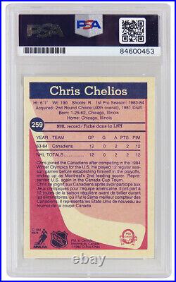Chris Chelios Autographed 1984 O-Pee-Chee Rookie Card #259 (PSA/DNA)