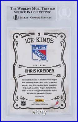 Chris Kreider New York Rangers Autographed 2012-13 Panini Black