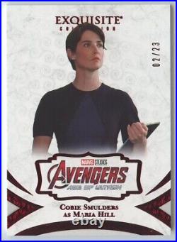 Cobie Smulders As Maria Hill 2021 UD Marvel Black Diamond Exquisite #13 Red /23