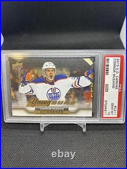 Connor McDavid 2015 Upper Deck Young Guns Canvas Rookie Card PSA 10 Oilers