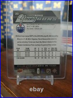 Connor Mcdavid 2015-16 Upper Deck Young Guns Rookie RC #201