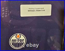 Connor Mcdavid Autographed 8x10 Photo Card With Oilers Ice District Hologram Rare