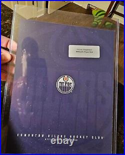 Connor Mcdavid Autographed 8x10 Photo Card With Oilers Ice District Hologram Rare