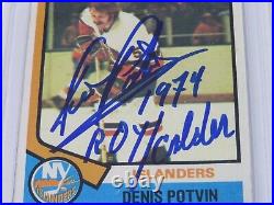 Denis Potvin HOF Signed Autograph 1974 Topps RC Rookie Card # 195 PSA 10 Auto