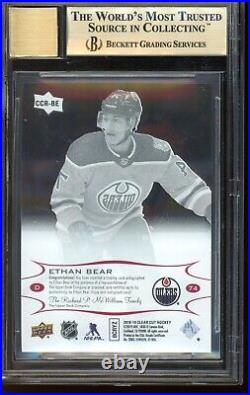 Ethan Bear 2018-19 Ud Clear Cut Exclusives? Rookie? Bgs 9.5 Auto 10 #5/65