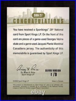 GEORGES VEZINA & JACQUES PLANTE 2008 Sport Kings Sportkings THE NATIONAL