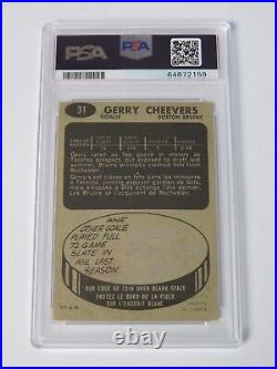Gerry Cheevers HOF Signed Autograph 1965 Topps RC Rookie Card 31 PSA 10 Auto