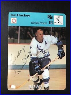 Gordie Howe NHL HOCKEY 1977 Sporstcaster CARD ICE HOCKEY JSA CERTIFIED AUTOGRAPH