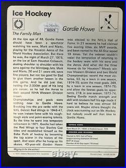 Gordie Howe NHL HOCKEY 1977 Sporstcaster CARD ICE HOCKEY JSA CERTIFIED AUTOGRAPH