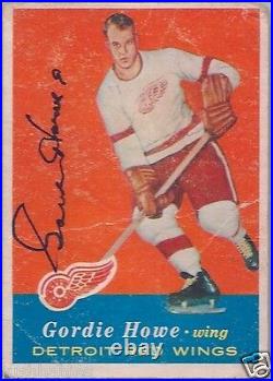 Gordie Howe autographed 1957 Topps card #42 PSA/DNA Red Wings autograph auto HOF