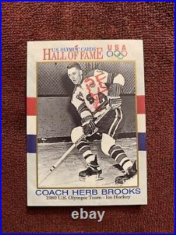 Herb Brooks 1991 Impel #72 Autographed Card USA Hockey On Card Miracle On Ice