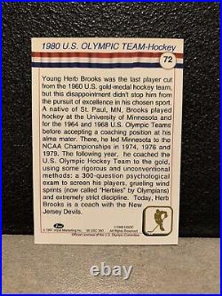 Herb Brooks 1991 Impel #72 Autographed Card USA Hockey On Card Miracle On Ice