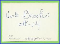 Herb Brooks Cut Autograph (With Jersey Number #14) Miracle On Ice USA HHOF