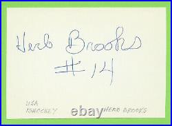 Herb Brooks Cut Autograph (With Jersey Number #14) Miracle On Ice USA HHOF
