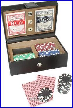 Ice Hockey Goalie Poker Set With 80 Chips & 2 Sets Of Cards Engraved 194