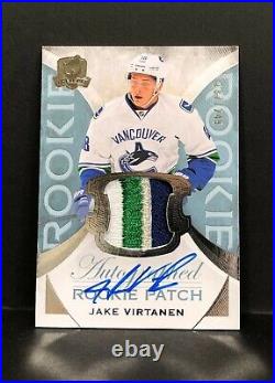 Jake Virtanen 2015-16 UD The Cup Rookie 05-06 Patch Auto RC #187 Canucks