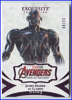James Spader As Ultron 2021 UD Marvel Black Diamond Exquisite #28 Purple /23