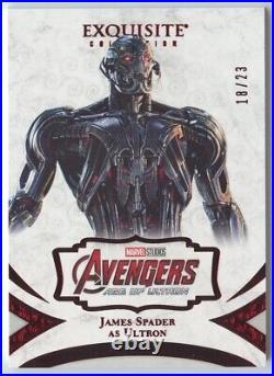 James Spader As Ultron 2021 UD Marvel Black Diamond Exquisite #28 Red /23