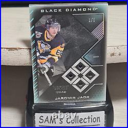 Jaromir Jagr 1/1 Diamond Relics Quad BDB/JJ 2021/22 Upper Deck Black Diamond
