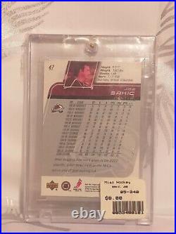 Joe Sakic 19 Upper Deck 2002 Hockey Playing Card (Colorado) Incapsulated