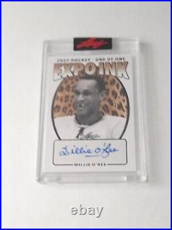 Leaf Expo Ink Willie O'Ree 2022 Hockey One of One 1/1 NHL HOF Auto signed card