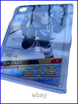 Liam Foudy 2020-21 Upper Deck Exclusives 38/100 Young Guns Rookie RARE