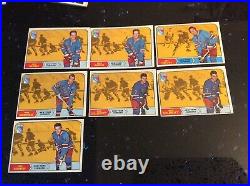 Lot of 138 TOPPS TCG 1967-1968 NHL NATIONAL HOCKEY LEAGUE TRADING CARDS