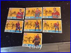 Lot of 138 TOPPS TCG 1967-1968 NHL NATIONAL HOCKEY LEAGUE TRADING CARDS