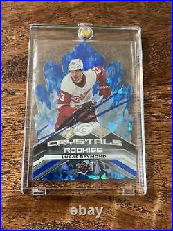 Lucas Raymond IP Signed Upper Deck Ice Card PSA DNA Autographed Red Wings
