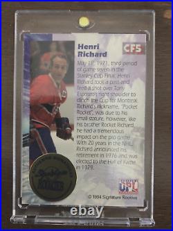 Montreal Canadiens Henri Richard Auto /1050 1994 Signature NHL Hall Of Fame