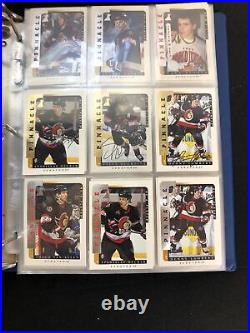 NHL Hockey Collector's Album Filled with Cards from'96,'97 Some Signed