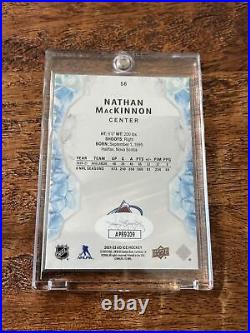 Nathan MacKinnon IP Signed Upper Deck Ice Card JSA Coa Autographed Avalanche