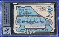 Oilers Wayne Gretzky Signed 1979 O-Pee-Chee #18 Rookie Card Auto 10! BAS Slabbed