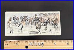 Original Victorian Trade Card Race for the Cup Ice Skating/Hockey Bufford