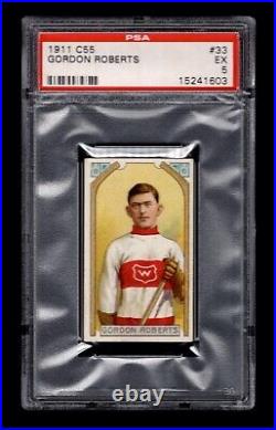 PSA 5 GORDON ROBERTS 1911 C55 Hockey Card #33