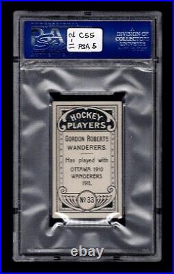 PSA 5 GORDON ROBERTS 1911 C55 Hockey Card #33
