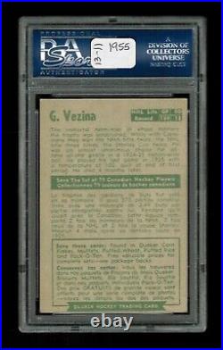 PSA 6 GEORGES VEZINA 1955 QUAKER OATS Hockey Card (Only One Card Graded Higher)