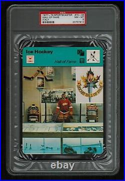 PSA 8 HALL OF FAME & TERRY SAWCHUK Sportscaster Hockey Card High Number ITALY
