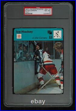 PSA 8 IN THE CORNERS Sportscaster Hockey Card #46-14 ITALY
