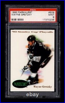 PSA 9 WAYNE GRETZKY 1992 Emerald Ice Parkhurst Hockey Card #509