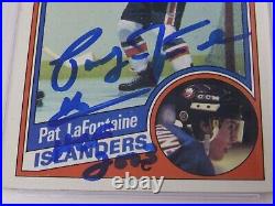 Pat LaFontaine HOF Signed Autograph 1984 Topps Rookie Card 96 PSA 10 Auto