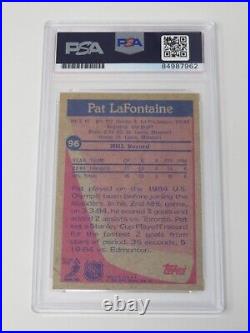 Pat LaFontaine HOF Signed Autograph 1984 Topps Rookie Card 96 PSA 10 Auto