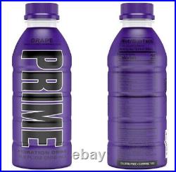 Prime Hydration Drink 6 Rare Grape+ Rare Glowberry+ Dodgers+2 The Card+ Lemonade
