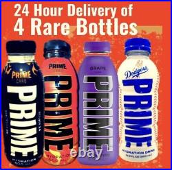 Prime Hydration Grape+Rare Dodgers+2 The Card Bottles 500ml KSI & Logan Paul USA