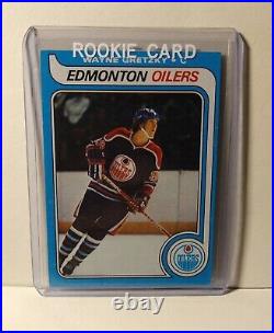 Raw 1979-80 Wayne Gretzky Topps Rookie Card RC #18 Edmonton Oilers Authentic
