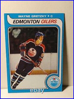 Raw 1979-80 Wayne Gretzky Topps Rookie Card RC #18 Edmonton Oilers Authentic