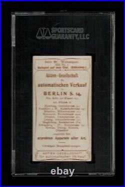 SGC 2 AKTIEN ICE HOCKEY Victorian Trade Card HIGHEST EVER GRADED by SGC or PSA